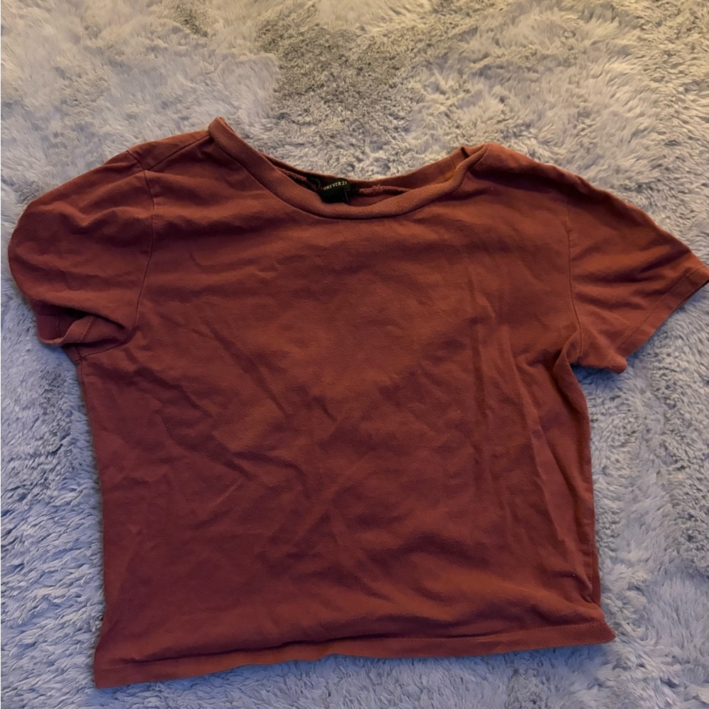 Forever 21 Dusty Rose Short Sleeve Tee